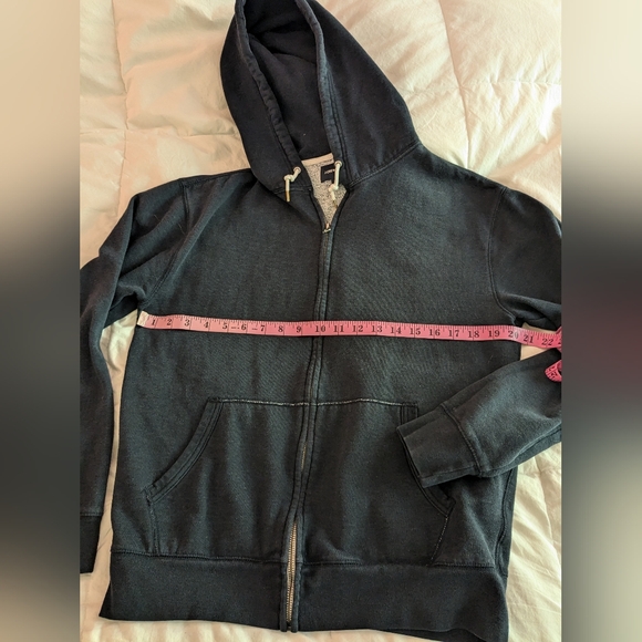 Men's J.Crew Zip Up Hoodie Navy Blue size M - Picture 4 of 6